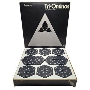 Vintage Pressman Tri-Ominos Game Complete WITH TRAYS 4420